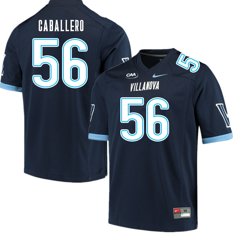 Men #56 Christian Caballero Villanova Wildcats College Football Jerseys Stitched Sale-Navy - Click Image to Close